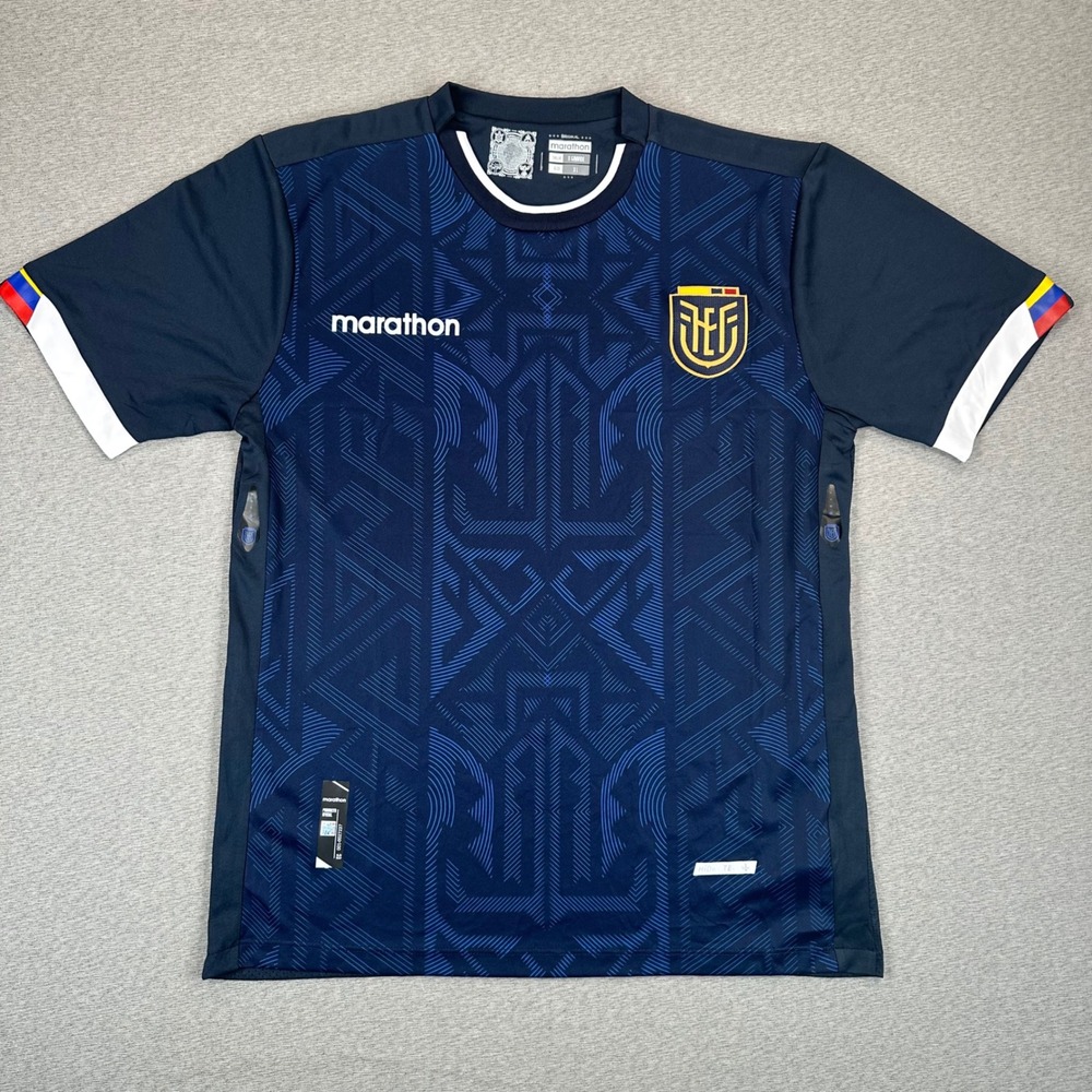 Ecuador National Team Soccer Marathon Jersey Mens XL Navy Blue FEF Hidrotec